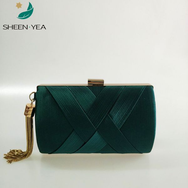 

women messenger bag new fashion metal tassel day clutch purse vintage small evening bags with shoulder chain female wedding prom