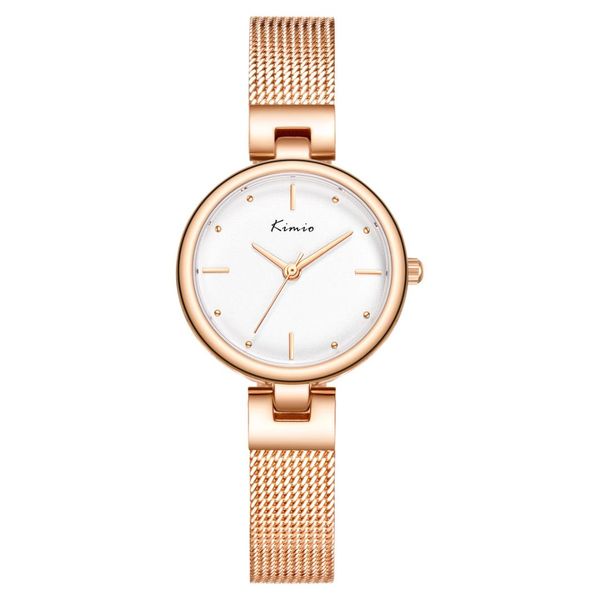 

kimio fashion women wristwatch waterproof quartz watch stainless steel bracelet watch ladies business relojes para mujer, Slivery;brown