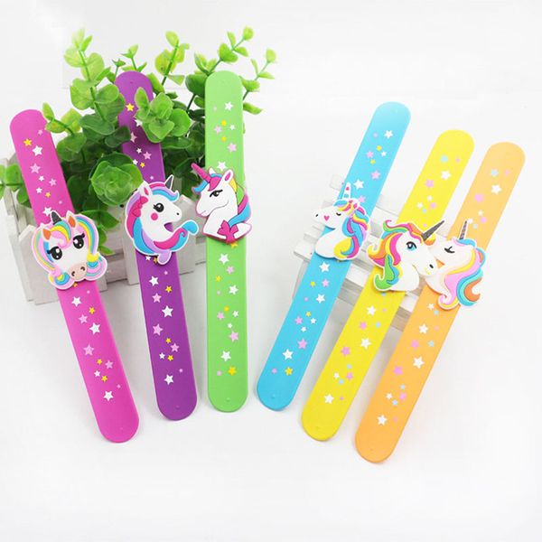 

christmas unicorn slap snap wrap wristband band bracelet hand ring kids boy vogue