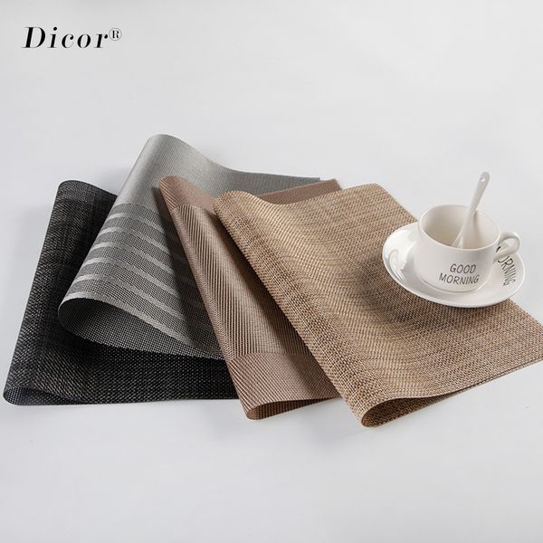 

22 kinds pvc dining table placemat europe style kitchen tool tableware pad coffee place mat waterproof lunching mat