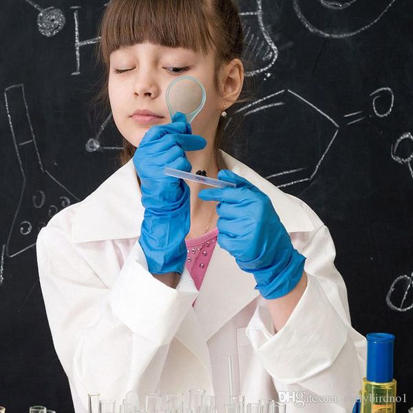 

20шт / коробка одноразовая детский сад очистка перчатки нитрил защитные перчатки универсальный бытовая нескользящие перчатки fy4033