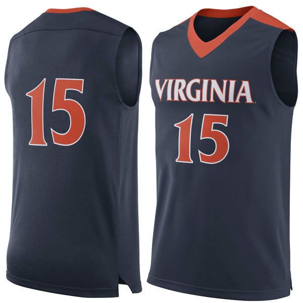 

NO.15 Virginia Cavaliers Men College Basketball Jersey embroidery UVa Athletic Outdoor Apparel Mens Sport Jerseys SizeS-3XL