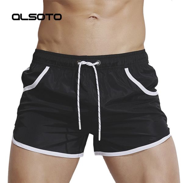 

new men running fitness shorts mens swimwear swim solid color sports yoga beach surfing shorts