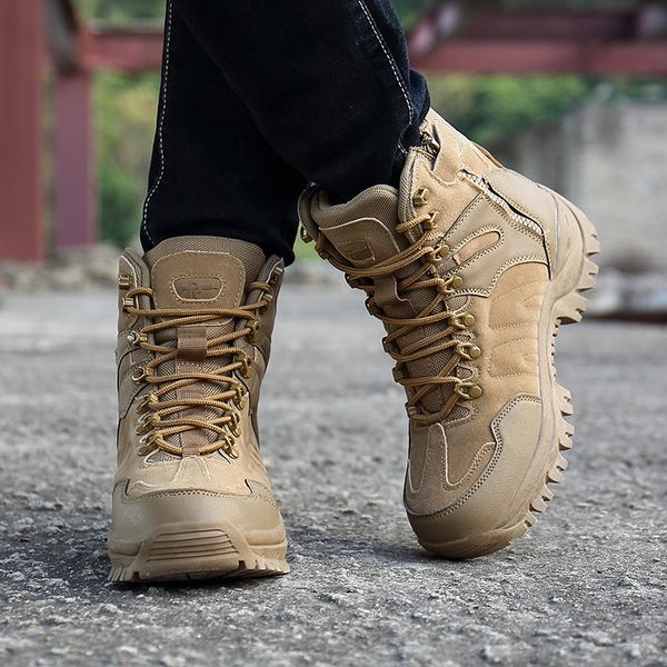 

военные boots men army botas мужские coturno militares обувь зима кожа боевое обуви человек причинная tactical ankle bot ковбойские сапоги, Black