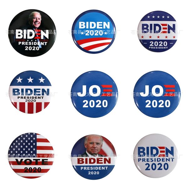 

5 1 pcs set cartoon metal brooch pin denim biden badge snow mountain range graphic commemorative brooch fjfbh-2 #621, Silver