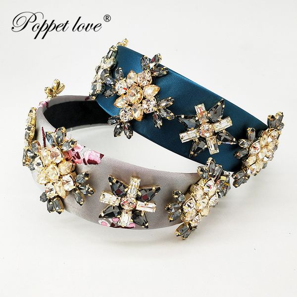 

wedding jewelry hairbands crown forest style seaside party engagement hair accessories for bridal crystal flower beads, Golden;white