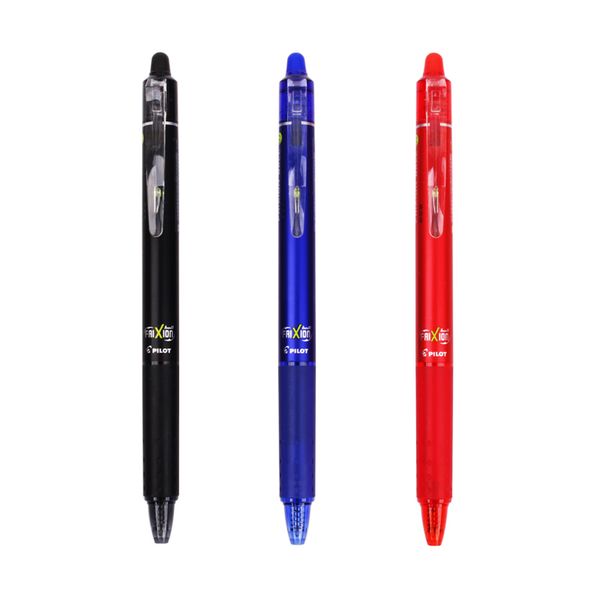 

pilot frixion erasable pen press ball knock gel pen 0.7 mm lfbk-23f blue/black/red ballpoint school stationery 1pcs