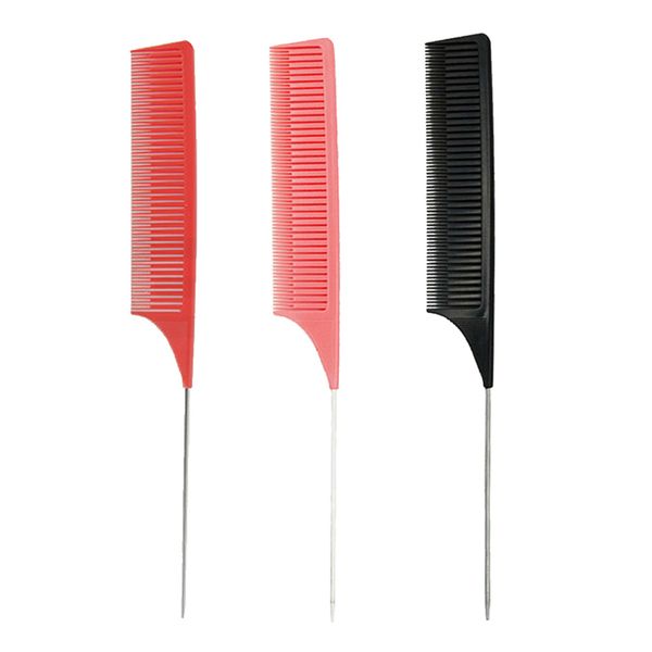 

3pcs -resistant weaving highlighting foiling hair comb combs brush, Silver