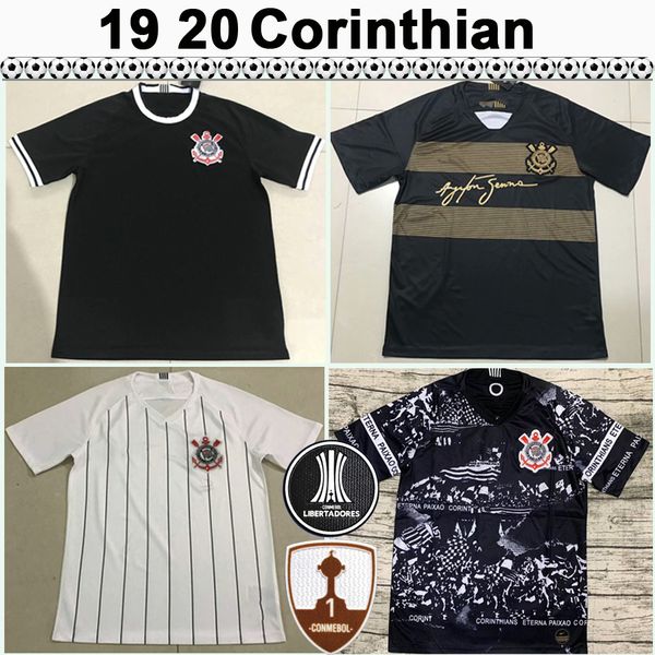 

2019 corinthian romero jadson mens soccer jerseys brasil club maycon clayson kazim home 3rd training suit football shirts camisas de futebol, Black;yellow
