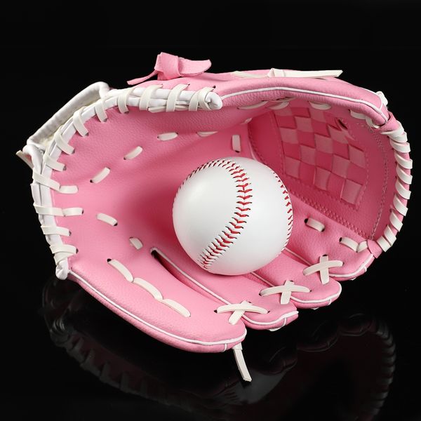 

dl0zt thickened children's percussion catcher thickened softball baseball children's percussion catcher gloves baseball softball, White