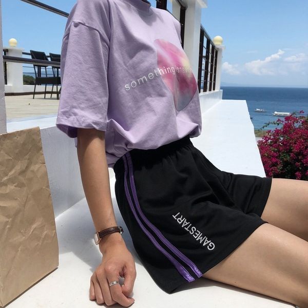

woman shorts woman shorts summer 2019 new women sweatpants casual black patchwork pants korean style ulzzang jogger pants bunch pant, White;black