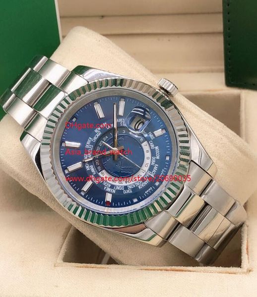 

factory maker new watches 42mm blue dial 326938 asia 2813 automatic mechanical mens watch watches, Slivery;brown