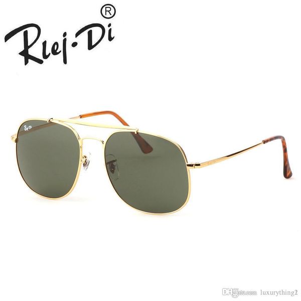

rlei di pilot square sunglasses men glass lens brand designer retro sun glasses driving male accessories uv400 with box, White;black
