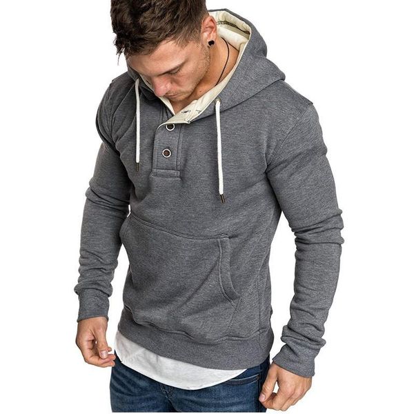 

autumn winter hoodied sweatshirts men's hoodies solid fleece fashion slim casual mens hoodies streetwear ing, Black