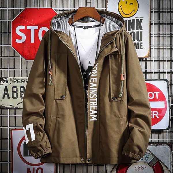

men's new autumn spring casual fashion letter printed zipper hoodie casual zipper male windbreaker men brand clothing 10.17, Black;brown