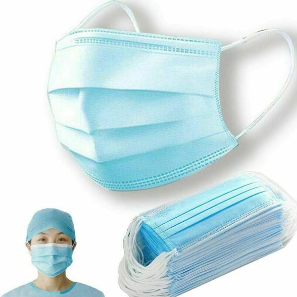 

dhl ship face3 layers dust waterproofproof lot in blue stock face mask dqn5
