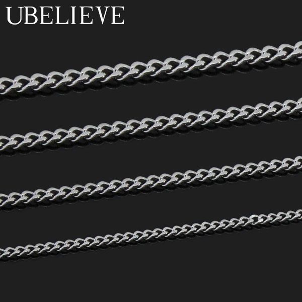 

selling silver plated necklace chains for pendants jewelry men women stainless steel 2.0mm width link chain
