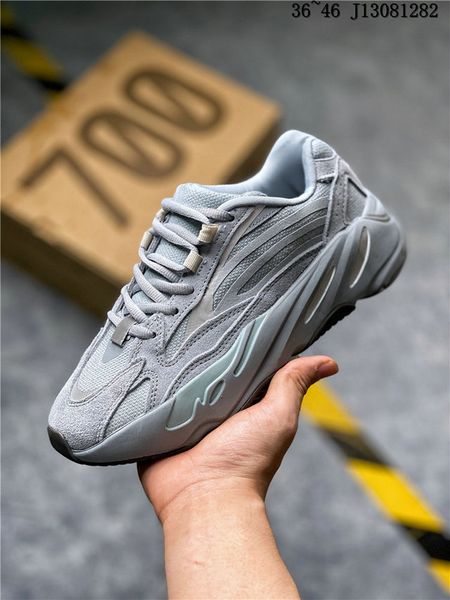 

kanye west 700 v2 hospital blue reflective 3m grey men women running shoes authentic soprts sneakers