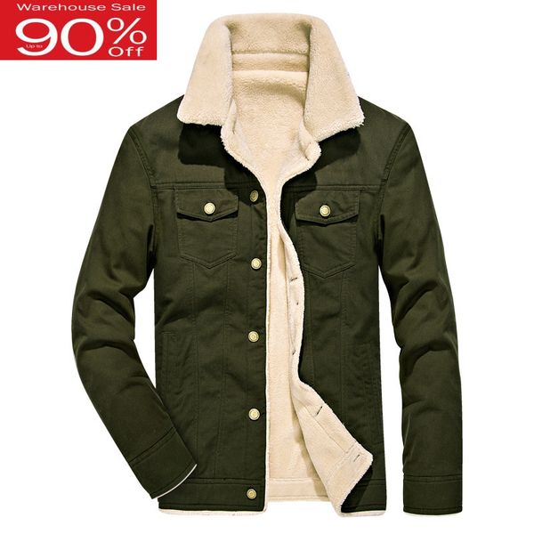 

drop shipping 2020 casual 100% cotton winter fleece outwear thick men jacket size m-4xl new clothing coat, Black;brown
