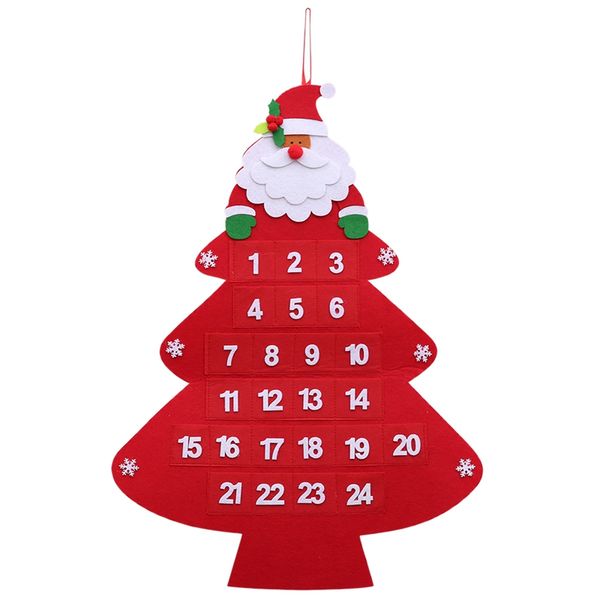 

christmas hanging advent calendar countdown to christmas tree gift ornaments decorations santa claus calendar with small poc