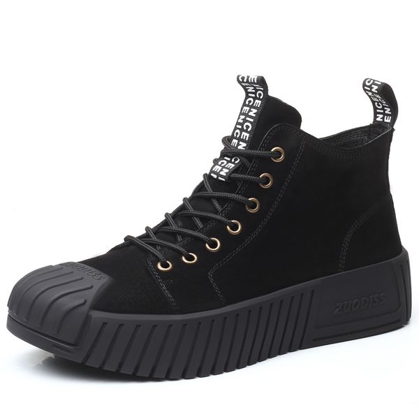 

Men Boots Lace-up Oxfords Suede Winter Men Boots Desert Round Toe Men Shoe Casual Height Increase