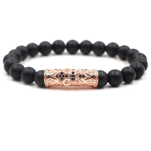 

черный шарик камень браслет мужчины ювелирные изделия женщины роскошные ювелирные изделия cz циркон браслет, Golden;silver