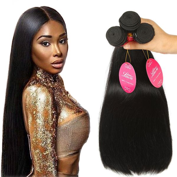 

Longjia brazilian grade 8a mink virgin human traight hair 3 or 4 bundle unproce ed malay ian indian hair none exten ion weft gagaqueen