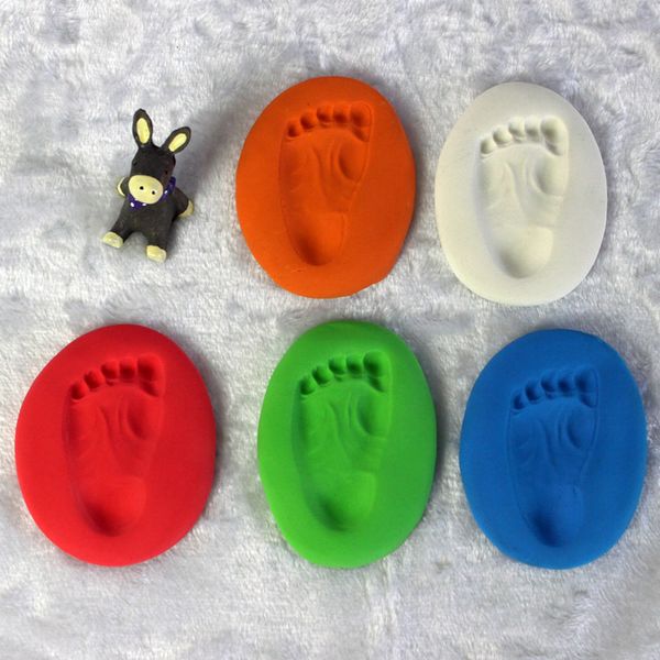 

baby handprint footprint hand footprint inkpad drying soft clay imprint casting parent-child hand fingerprint100g baby care