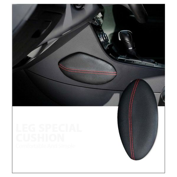 

universal car seat cushion foot support pillow leather leg cushion knee pad thigh support pillow interior car accessories