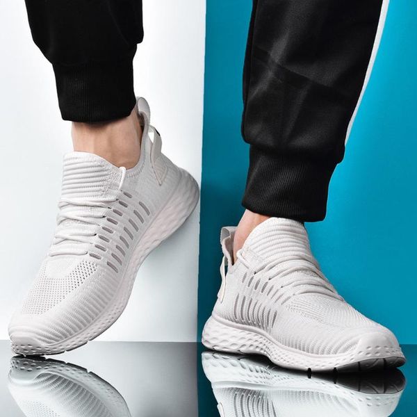 

men running shoes breathable outdoor sports sneakers men's fashion lace-up sports shoes non-slip lightweight running #4