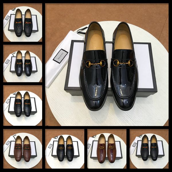 

19ff 2019 моды острого нос платье обувь мужских мокасины лакированного оксфорд обувь для мужчин формального mariage свадебной обуви, Black