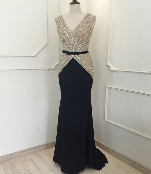 

vintage fish tail gowns v collar mother of the bride groom dress red green handmade party dresses beading evening dresses, Black;red