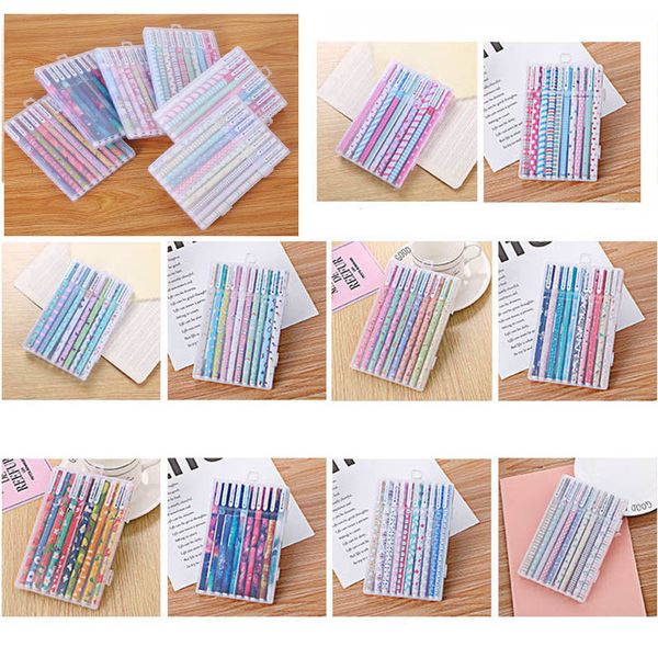 

color gel pens coloring marker with case for crafting markers kids coloring book school office stationery party gifts hh9-2357