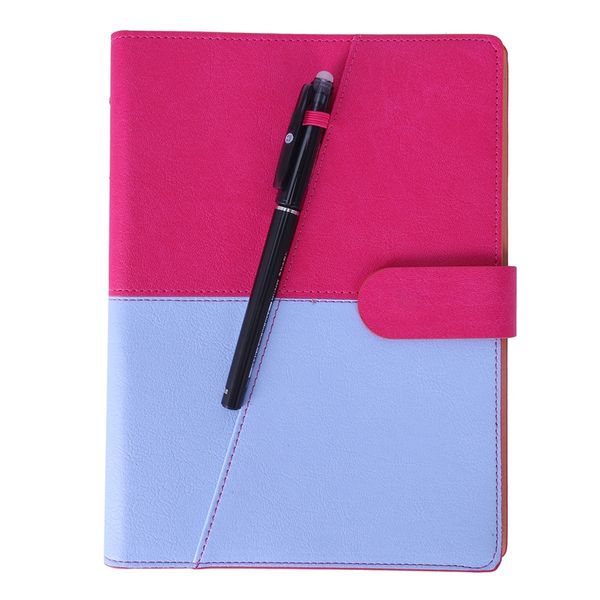 

erasable reusable smart notebook pu leather hardcover sketch pads app storage available with 1 erasable pen perfect for studen, Purple;pink