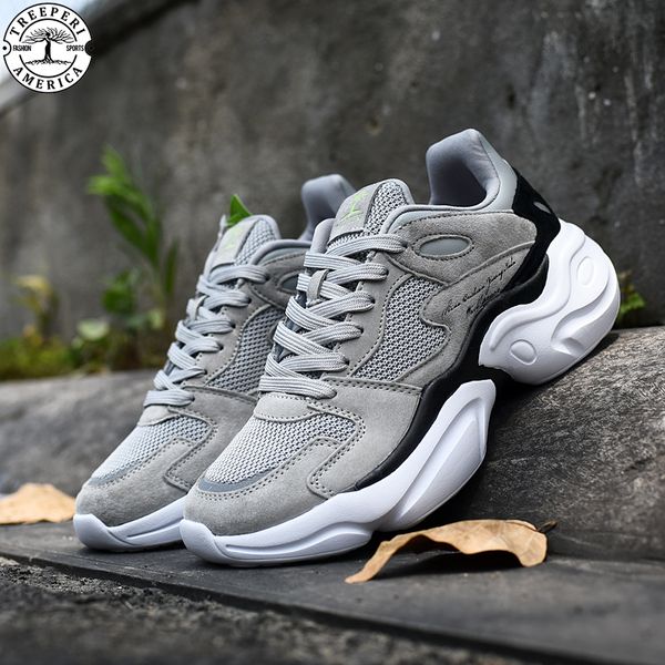 

treeperi fashion chunky 4.0 casual shoes grey metallic silver black red obsidian green reflective chaussures men women sports t