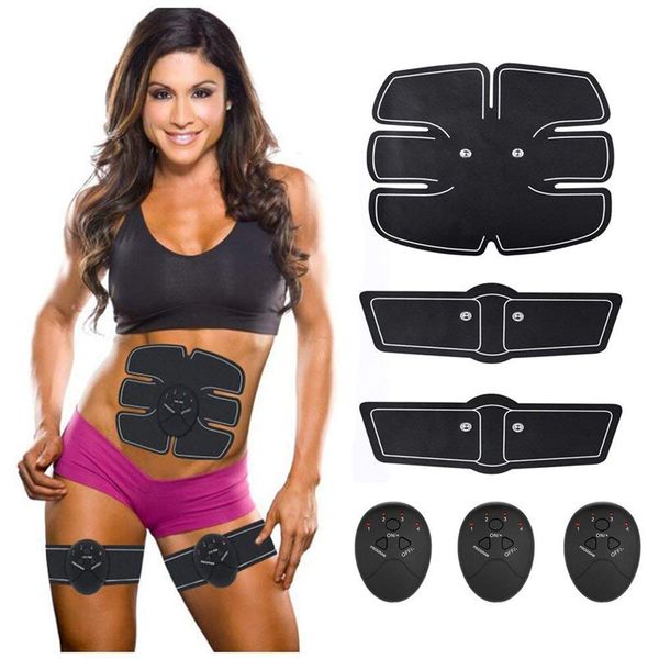 

ems wireless muscle stimulator abdominal toning belt muscle toner body muscle fitness trainer for abdomen arm leg unisex