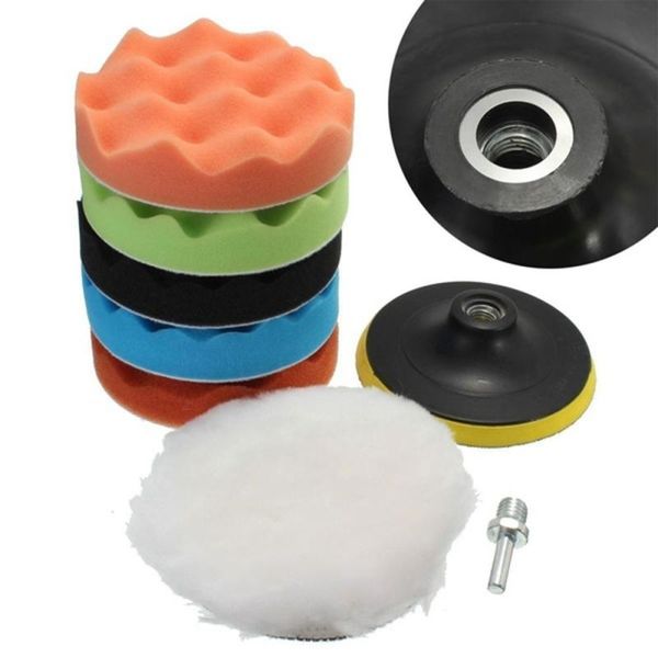 

8pc beauty waxing set automotive polishing tools car polishing disc sponge wool pad 3/4/5/6/7 inch buffing waxing tool