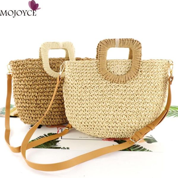 

new straw casual handbag summer holiday shoulder bag ladies weaving bucket beach shoulder purse handbag