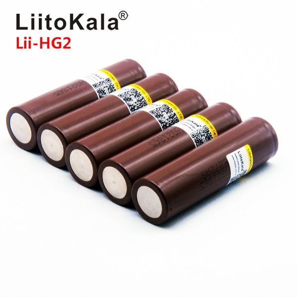 Liitokala HG2 18650 18650 3000MAH Электронная сигаретная перезаряжаемая батарея мощность батарея Высокий разряд, 30А большой ток