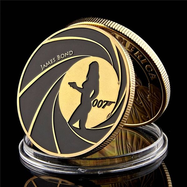

collection gold plated coin british spy worker 007 bond girl souvenir plated coin