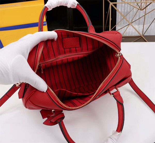 

Дизайнер Женщины сумки на ремне Genunie кожаные сумки Speedy подушка сумка с замком и ключ Марка креста тела сумка 42400