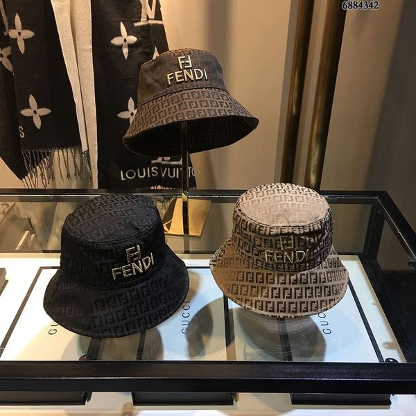 

Высокое качество дизайнера марки роскошь Письмо Bucket Hat Мужчины Женщины Складная Колпачки Черный Fisherman Бич ВС Visor Продажа Складной Man Bowler Cap
