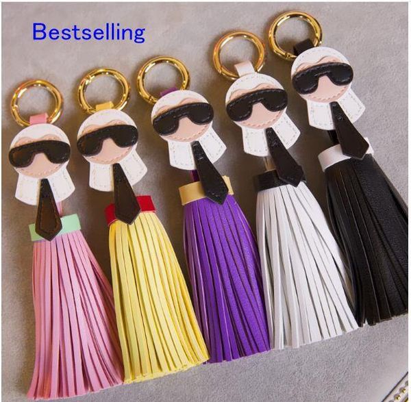 

epack12pcs 12 colors brand genuine tassels monster bag bugs car cellphone ornaments leather tassels bag charm key chain, Slivery;golden
