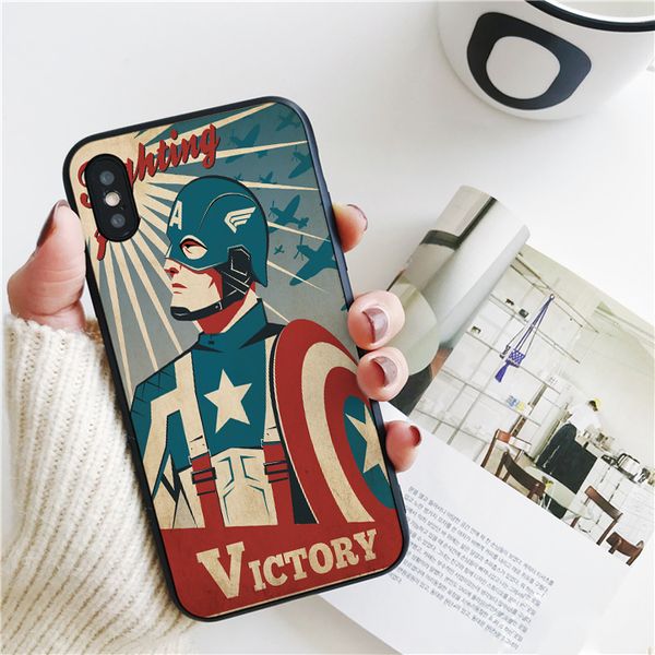 

coque luxury vintage captain cover for iphone 11 pro xs max xr case for iphone 8 7 6s plus 5s se 5 case soft silicone cover.