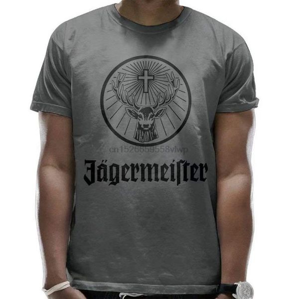 

jagermeister логотип вдохновил прохладный тройник смешные мужские личности открытый футболка, White;black