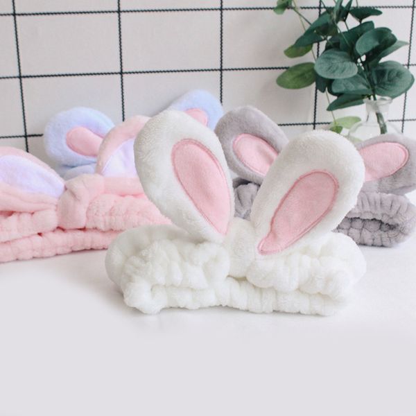 

lovely ear make up headbands women shower spa mask soft velvet hairbands cute ear hair band for women girls