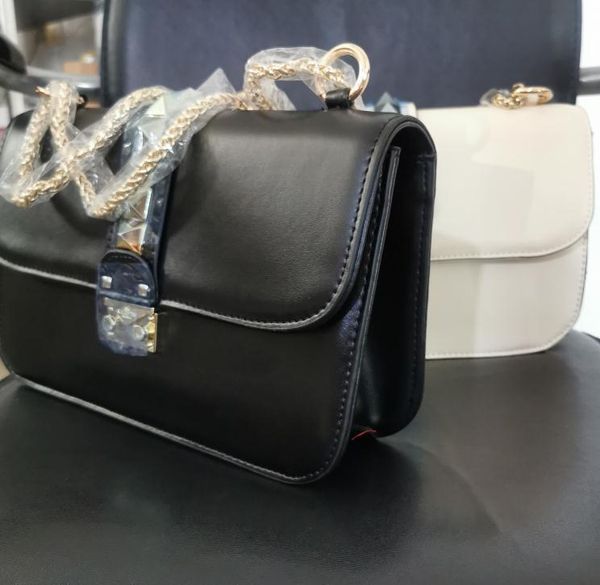 

fashion designer brand handbags valentine italian genuine leather bags rivet chain for women shoulder bag(large)27*17*8cm k3475m