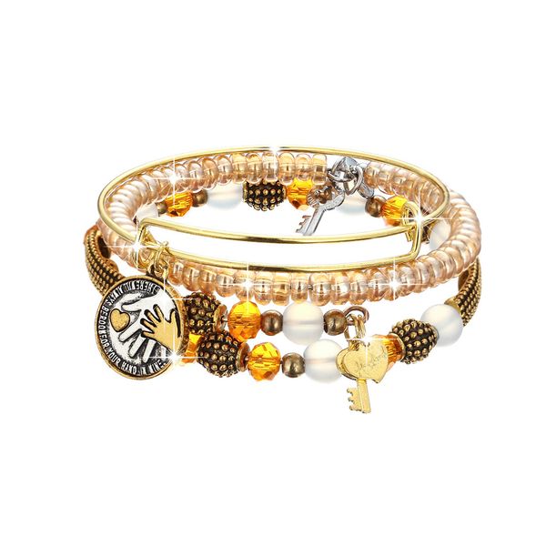 

золотой шарик большая рука держит маленький ручной ключ персик сердце кулон из трех частей костюм браслет европейский американский популярны, Black