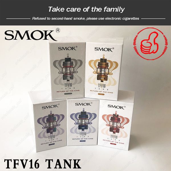 

SMOK TFV16 Sub-ом Mesh Tank с TFV16 Mesh Dual Mesh Катушки Top Наполнение 9ml Емкость V16 Форсунки костров Glass Tube 100% Authentic