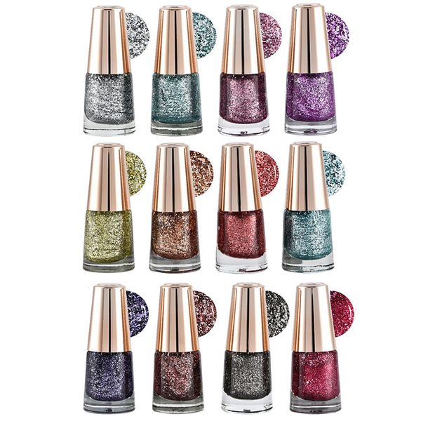 

12ml shiny nail polish glitter gel nail polish shiny glitter sequins uv gel varnish rainbow laser soak off uv art